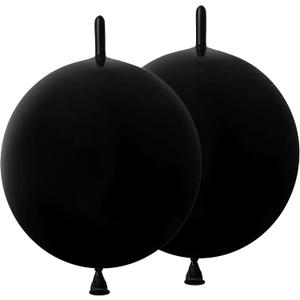 LFCXHTY 60 Pcs Link Balloons 12 Inch Quick Link Balloons for Birthday Wedding Party Festival Decorations (Black)
