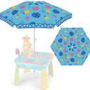 Dansydaisy Beach Umbrella for Water Table, Picnic Table Shade, 47 Inch Replacement Portable Outdoor Umbrella, UV Protection for Sand Play Camping Patio Garden, Tables Not Included