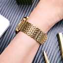 BINLUN Mesh Stainless Steel Watch Band, Ultra Thin Polished Replacement Bracelets with Butterfly Buckle for Men Women, 12/14/16/18/20/22mm