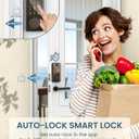 Keyless Entry Smart Deadbolt Lock Keypad Fingerprint Touchscreen & App Control, Smart Door Lock, Easy Install for Home/Office, Auto-Lock