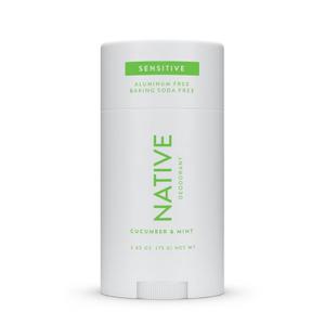 Native Sensitive Deodorant Contains Naturally Derived Ingredients, 72 Hour Odor Control | Deodorant for Women & Men, Aluminum Free with Baking Soda, Coconut Oil and Shea Butter, Cucumber & Mint