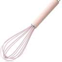GorGin high temperature and easy to clean silicone whisk, wisk,stirrer, 10 inch, grip good grip design for Blending Whisking Beating Stirring Cooking Baking (1 Pack | Pink)