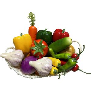 22pcs Realistic Artificial Fake Vegetables, Artificial Vegetables for Decoration, Home Kitchen Decor,PU Simulation Vegetable,Artificial Bell Peppers