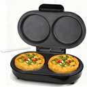 FineMade Omelette Maker Electric, Omelette Pan Nonstick, Dual Omelette Makers with 2 x 4.75” Round Grooves, Egg Bite Maker, Electric Double Egg Pan, Mini Pancake Maker, Breakfast Sandwich Maker, Black