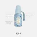 2 x BIBS x Liberty Baby Bottle Cover Small 110ml - Neoprene Protective Cover for BIBS Bottles - Liberty Print Design, Small, Charmomile Lawn Baby Blue