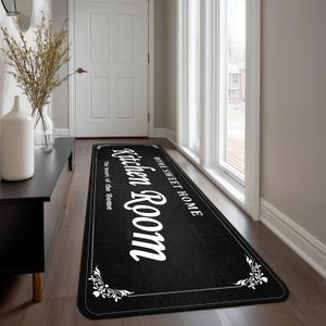 Runner Rugs for Kitchen Hallway, Modern Washable Bathroom & Laundry Room Mat, Non-Slip Microfiber Doormat for Entryway, Small Rugs Indoor Use - Skid Resistant Backing 24x72 inch