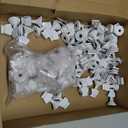 Kathfly 24 Pcs Wedding Table Number Holders 1.7 Inch Metal White Mini Place Card Holders Bulk Harp-clip Table Sign Stands Card Holder Display Picture Memo Notes Menu for Restaurants Birthday Decor