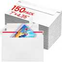 150 Pack Rigid Mailers, 7"x4.35" Trading Card Shipping Envelopes for Collectors & Sellers, Perfect Size Lightweight Shipping Envelopes for Toploaders and Semi-Rigid Holders,Protector Supplies