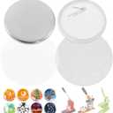 BEAMNOVA 200 Sets of Button Parts Supplies 75mm 2.95 in (Approx. 3 inch) for Button Maker Machine Round Pin Maker, Every Set Includes Tinplate Top, Plastic Clip Bottom & Plastic Film