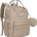 RUVALINO Diaper Bag Backpack-Multifunction Baby Travel Bag with Changing pad, Insulated Bottle Holders & Pacifier Case, Large Capacity, Waterproof, Clay
