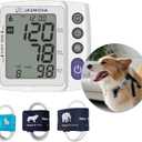 Wearable Pet Blood Pressure Monitor for Dogs & Cats, Oscillometric Home Monitoring Device with Adjustable Chest Strap, Multi-Size Cuffs, 240 Sets Memory for 2 Users, Large LCD Display