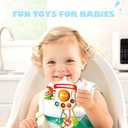 Montessori Baby Sensory Toys for 6-12 Months, Silicone Pull String Teething Toy, Infant Fidget Travel Toys, Airplane Travel Essentials, Newborn Baby Christmas & Birthday Gift for Babies