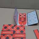 Handmade Christmas Gift Card Booklet 3  Pack, Christmas Gift Card Holder Booklet, Red Plaid Design with Merry Text, Money Envelope Set