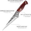 DAXXIN Meat Cleaver,Cleaver Knife, 5. Inch Kitchen Knives Butcher Boning Knife Hand Forged Wooden Handle Utility Chef Slicing Fish Fruit Steak Cleaver Meat