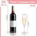 WDF 36PCS Pink Champagne Flutes Plastic - 6OZ Pink Disposable Champagne Flutes Party Supplies for Birthday Parties Baby Shower Wedding Spring Mother's Day