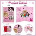 D24TIME Funny Valentines Day Cards Gifts for Him Her Boyfriend Girlfriend Husband Couple Valentines Anniversary Love Card Gift for Kids Family Friends Cat Lovers Birthday Greeting Cards with Envelopes