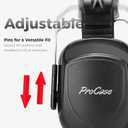 ProCase Noise Reduction Ear Muffs, Sound Proof Ear Protection, NRR 28dB Noise Cancelling Headphones for Adults Kids Autism, Hearing Protection for Shooting Gun Range Mowing -Red