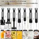Handheld Immersion Blender Bundle, 1000W Powerful 12-in-1 Set for Smoothies,Orange Juicer,Minced meat,Milk frother,Egg Beater, Dough Hook, Vegetable Chopper, Potato Masher