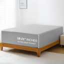 GOKOTTA Extra Deep Pocket Full Size Fitted Sheet Only: 100% Rayon Derived from Bamboo Silky Soft Bottom Sheet - Fits Up to 24" Pockets with Elastic Corner Straps - Grey