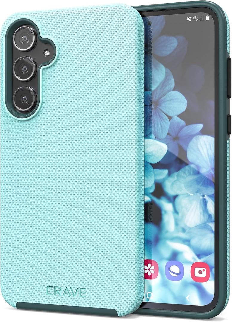 Crave for Samsung Galaxy A55 Case, Shockproof Protection Dual Layer Case for Galaxy A55 (6.6 inch) - Aqua