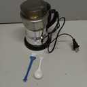 Electric Coffee Grinders150-300w Silver Spice Grinder, One-Button Operation to Grinder Coffee Beans, Spices, Dry Herbs, Nuts, etc.1 Plastic Brush and 1 Plastic Spoon Included