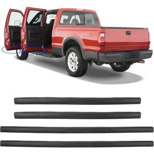 Front Rear Door Lower Rubber Weatherstrip Seal Trim Compatible with Ford Vehicle F250 F350 F450 F550 Super Duty 1999-2016, Excursion 2000-2005 Replace# F81Z-2520758-AA 1C3Z-26253A24-A (4PCS)