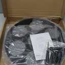 THYGIFTREE Rotating Coffee Syrup Organizer 7 Bottles Syrup Rack for Countertop Wood Syrup Bottle Holder Stand for Coffee Bar Station, Turntable Display Tray, Black