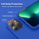 Cordking Designed for iPhone 13 Pro Case, Silicone Ultra Slim Shockproof Protective Phone Case with [Soft Anti-Scratch Microfiber Lining], 6.1 inch, Klein Blue