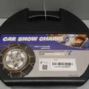 Snow-Chains Auto Fixing 1 Min Quick Fit Easy Installation Tire-Chains, Portable Reusable Universal Emergency Tire Traction Chain for Passenger Car, Pickup Trucks and SUV - Set of 2 (HKN-90)