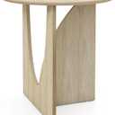 Round and Nature Side Table Small Coffee Table with Sleek Geometric Design, Easy Assembly Accent Table for Living Room
