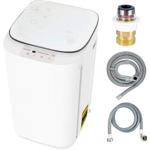 kapas kps35-735h2 upgraded compact washing machine, fully automatic 2-in-1 washer and spin dryer machine build-in pump and long hose, 8 lbs. capacity 8 lbs. top load tub washer