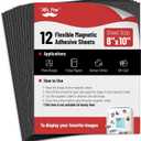 Mr. Pen- Adhesive Magnetic Sheets, 12 Pack, 8" x 10", Flexible Magnetic Paper Sheets with Adhesive Backing, Photo Magnets