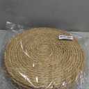 Round Woven Placemats 12 inch Set of 4 - Boho Rattan Placemat Natural Water Hyacinth Placemats, Farmhouse Weave Place Mats, Rustic Braided Wicker Table Mats for Dining Table, Home, Wedding