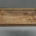 NIRMAN Acacia Wood Rectangular Wooden Platters for Home Decor, Food, Vegetables, Fruit, Charcuterie, Appetizer Serving Tray (13" x 5.5" x 0.75") (Set of 3)