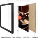 FramePro Vinyl Record Frame for the Wall Display Album Cover with Real Glass, Black 12.5x12.5 Frame for any 12 Inches LP Record with Cover