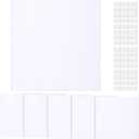 Sosation 5 Pcs Square Plastic Flat Blank Plate Wall Hole Cover Ceiling Cover Plate with 48 Pcs Double Faced Adhesive Tape for Ceilings or Wall(7 Inch)