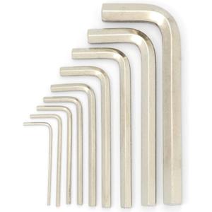 Long Arm Hex Key Wrench Set,8mm L Shaped Wrench,Allen Wrench Hexagon Key,Steel Nickel-Plated,Silver,Pack of 24 Pcs