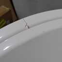 Mayfair Bennett Toilet Seat with Chrome Hinges, Slow Close Wood Seat, Secure Metal Hinges, Easy Install, Made in USA, Elongated, White