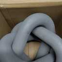 3 Link Wood Knot Decor - Hand Carved Coffee Table Decoration, Boho Chain Link Decor, Modern Shelf, Rustic Objects for Home Living Room Bedroom(Gray)