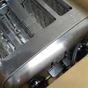 Cuisinart 4 Slice Compact Stainless Steel Toaster with Extra-Wide Slots for Bread, French Toast, Bagels & Pastries, Defrost & Reheat Functions, CPT-180P1, Brushed Stainless, Removable Crumb Tray