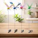 Kleeblatt Dragonfly Clip 12pcs - Dragon Fly Clips, Hair Accessories, Garden Decor, Outdoor Decorative Stakes - Ideal for Garden & Patio Enhancement (in Bags)