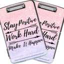 Pink Glitter Clipboard with Storage & Pen Holder - Heavy Duty Contractor Clipboard for Teachers, Nurses & Business People