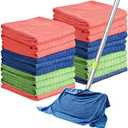 Nuanchu Pack of 3 Extra Large Microfiber Cleaning Cloth Rags Towels Bulk 20 x 28 Inch Washable Microfiber Reusable Car Drying Towel for Home Cleaning Car Wash Pet Drying, Pink, Purple, Blue