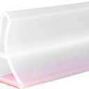 Duzzy 39 Inch Collapsible Shower Threshold Water Dam, Shower Dam Strip Water Stopper, Ideal for Wheelchair Accessible, Suitable for ADA Handicap Showers Bathroom (Clear)