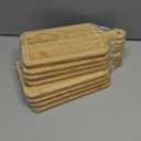 8 Pcs Small Bamboo Cutting Board Bulk Charcuterie Boards Wedding Engraved Blanks Chopping Customized for Laser Engraving Wedding Housewarming Gift(10 x 6Inch,Bamboo Color)