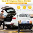 Wagons Carts Foldable, Collapsible Wagon with Wheels  Foldable Wagon for Groceries,Picnic,Beach,Camping, Small Hauls, Apartment Moving Storage, Portable Utility Folding Wagon Cart, 360lbs, Black