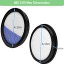 6 Pack Replacement Filters for Eureka RapidClean Pro Cordless Stick Vacuum Cleaner NEC180 NEC185 NEC186 NEC190