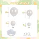 2 x 114pcs Pearl White Balloons Different Sizes, 18 12 10 5 inch Pearl Balloons Garland Arch kit for Bridal Baby Shower Engagement Wedding Birthday Valentines Party Decorations