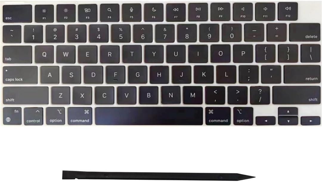 Laptop Keyboard Keycaps Keys Replacement for MacBook Pro/Air Retina 13.6/14/15/16" M2/M3 Pro Model A2681 A3113 A2941 A3114 A2779 A2780 A2918 A2992 A2991 2022-2024 Year (Black)