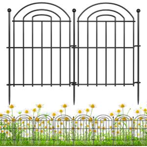 Decorative Garden Fence, 17in(H) x10.8ft Rustproof Metal No Dig Fence Animal Barrier Fence for Dog Rabbit, Wire Border Panel Fencing for Yard Patio Outdoor Decor 10 Pack